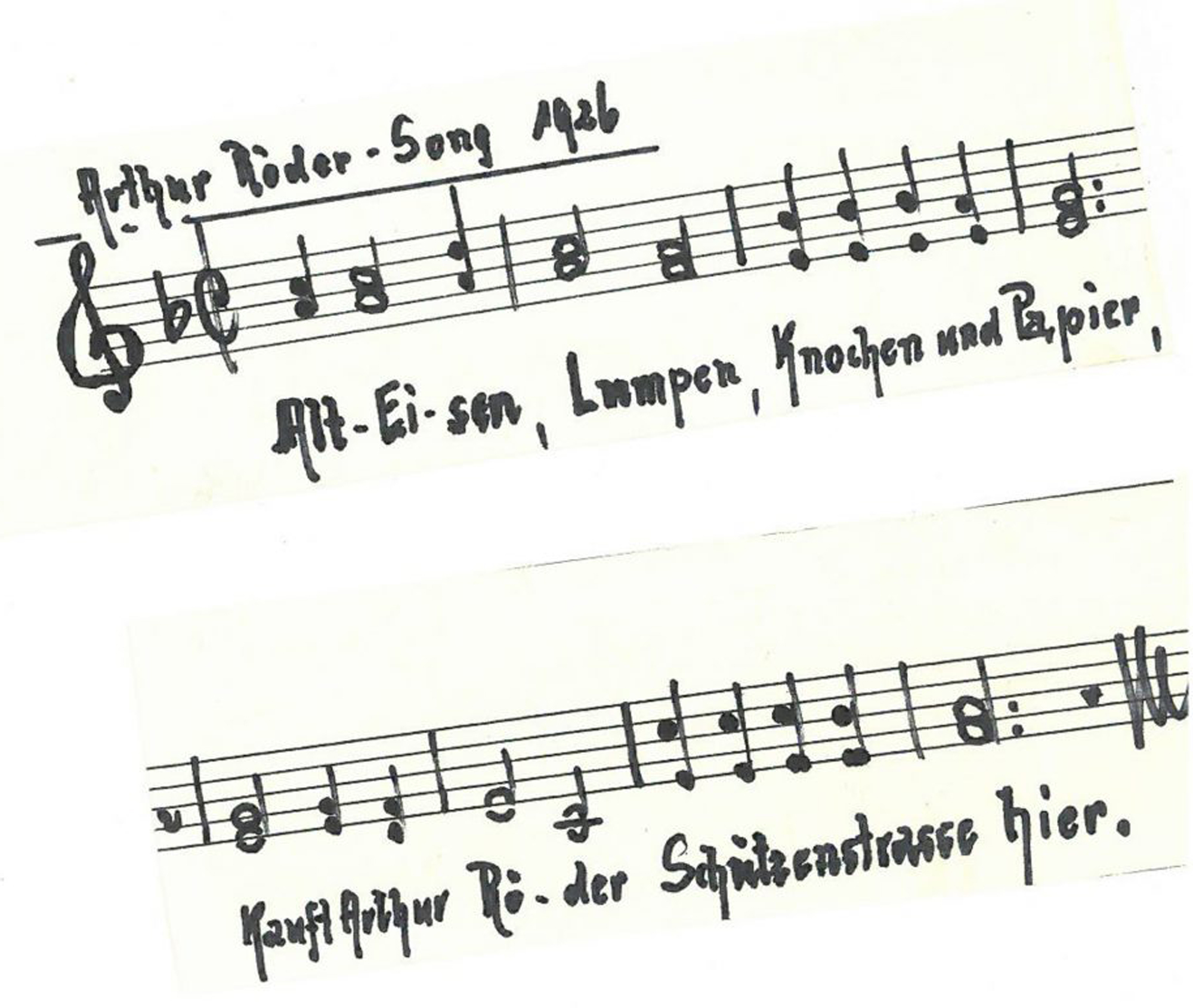 Der Artur-Roeder-Song von 1926